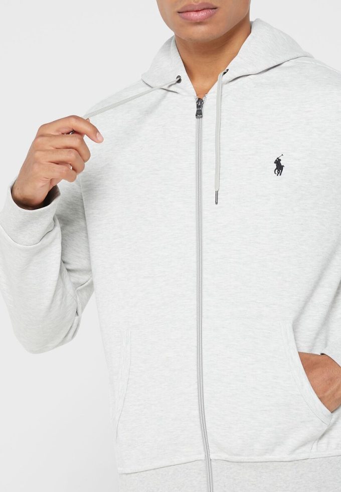 Sweat à capuche gris Ralph Lauren Essential pour homme Sweat à capuche gris Ralph Lauren Essential pour homme