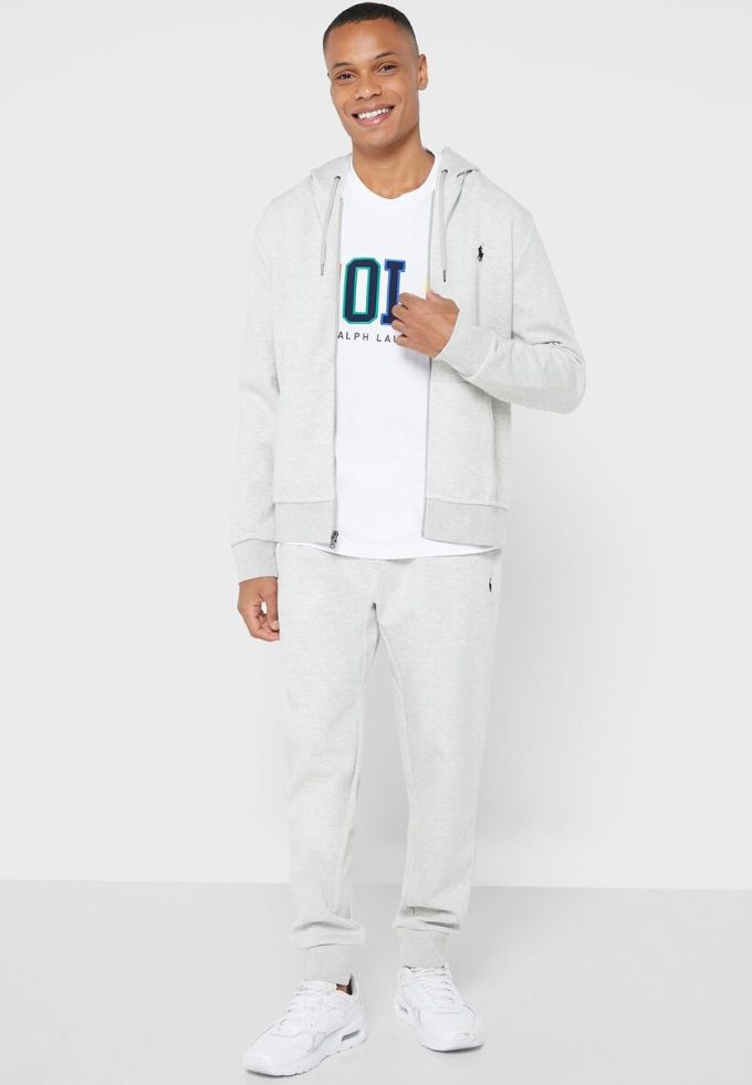 Sweat à capuche gris Ralph Lauren Essential pour homme Sweat à capuche gris Ralph Lauren Essential pour homme
