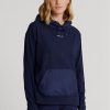 Sweat à capuche hybride en jersey bleu marine Ralph Lauren GolfLogo pour femme Sweat à capuche hybride en jersey bleu marine Ralph Lauren GolfLogo pour femme