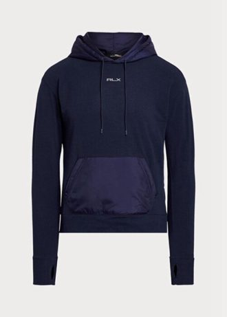 Sweat à capuche hybride en jersey bleu marine Ralph Lauren GolfLogo pour femme