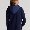 Sweat à capuche hybride en jersey bleu marine Ralph Lauren GolfLogo pour femme Sweat à capuche hybride en jersey bleu marine Ralph Lauren GolfLogo pour femme