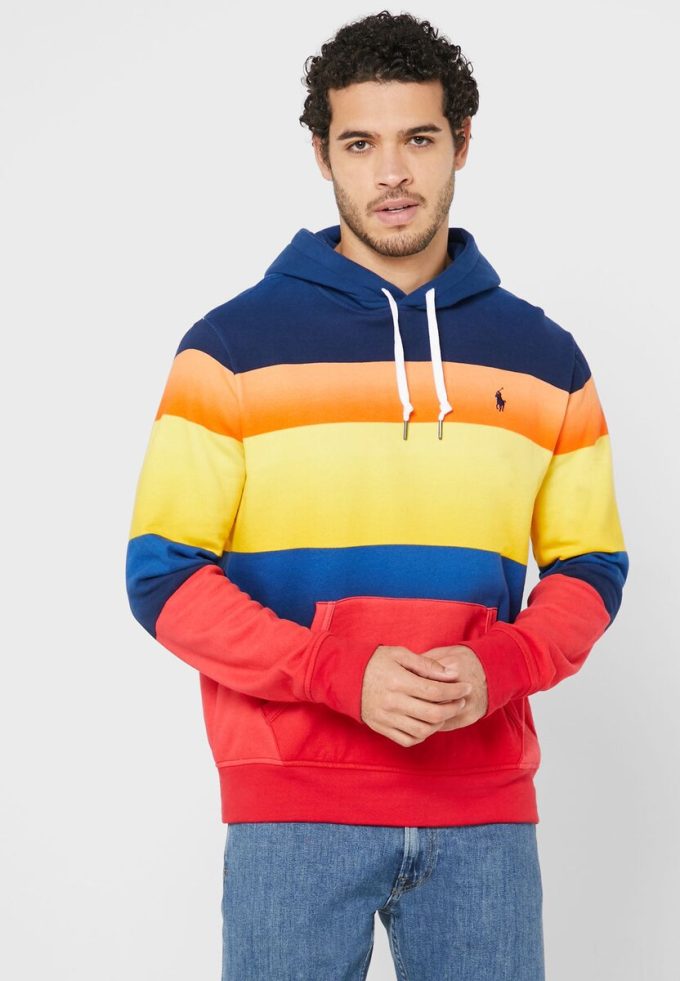 Sweat à capuche multicolore à blocs de couleurs Ralph Lauren pour homme