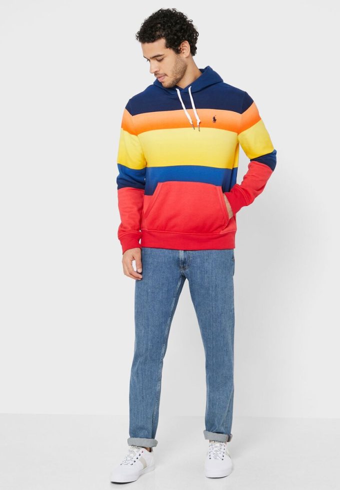 Sweat à capuche multicolore à blocs de couleurs Ralph Lauren pour homme