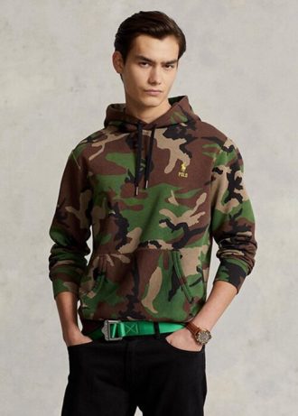 Sweat à capuche multicolore en polaire camouflage Ralph Lauren pour homme