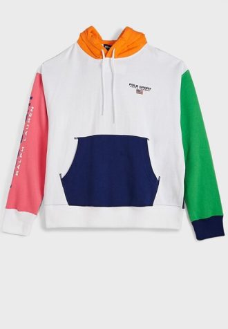 Sweat à capuche multicolore à poches color block Ralph Lauren pour femme