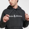 Sweat à capuche noir avec logo Ralph Lauren pour homme