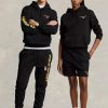 Sweat à capuche noir en polaire Polo Sport Ralph Lauren pour homme