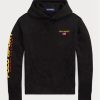 Sweat à capuche noir en polaire Polo Sport Ralph Lauren pour homme