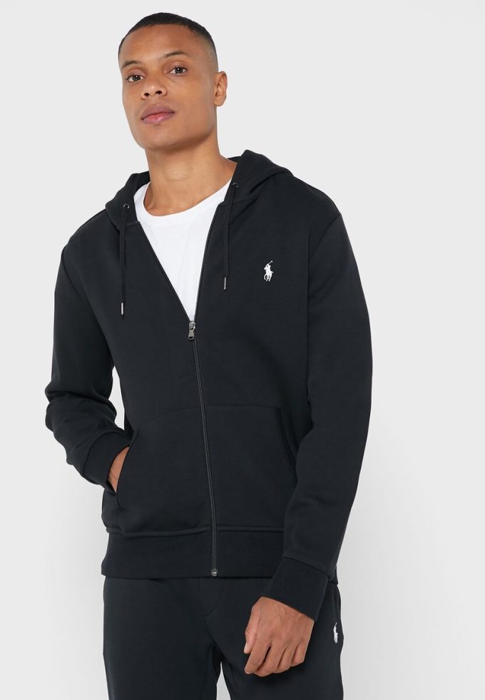 Sweat à capuche noir Ralph Lauren Essential pour homme Sweat à capuche noir Ralph Lauren Essential pour homme