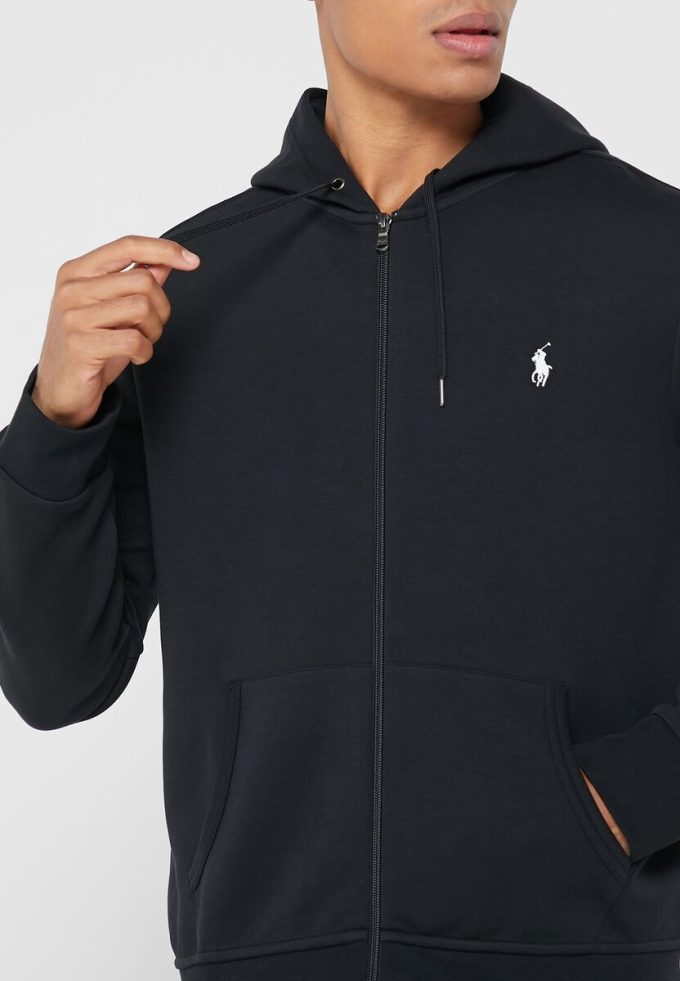 Sweat à capuche noir Ralph Lauren Essential pour homme Sweat à capuche noir Ralph Lauren Essential pour homme