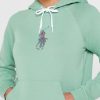 Sweat à capuche tricoté vert pour femme Ralph Lauren avec détails de poche Sweat à capuche tricoté vert pour femme Ralph Lauren avec détails de poche