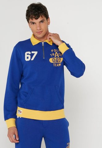 Sweat-shirt bleu essentiel Ralph Lauren pour homme