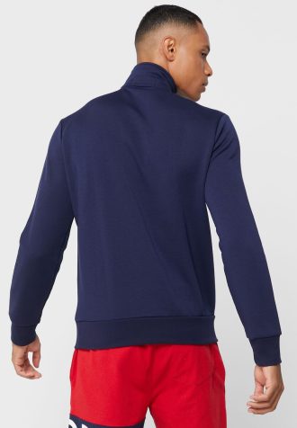 Sweat-shirt bleu marine à demi-zip avec logo Ralph Lauren pour homme