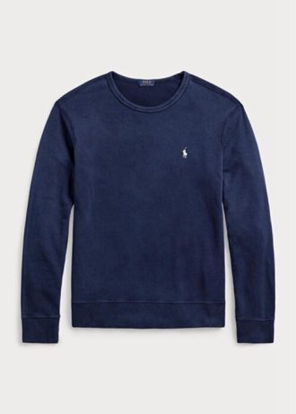 Sweat-shirt bleu marine Ralph Lauren Spa Terry pour homme