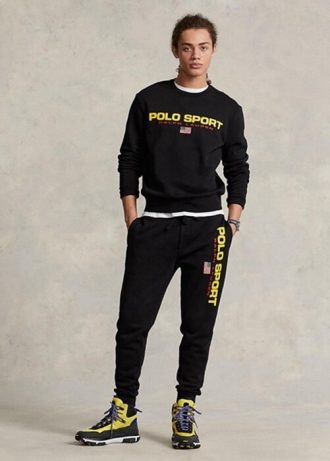 Sweat-shirt en polaire Polo Sport noir Ralph Lauren pour homme