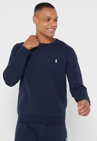 Sweat-shirt essentiel bleu marine Ralph Lauren pour homme