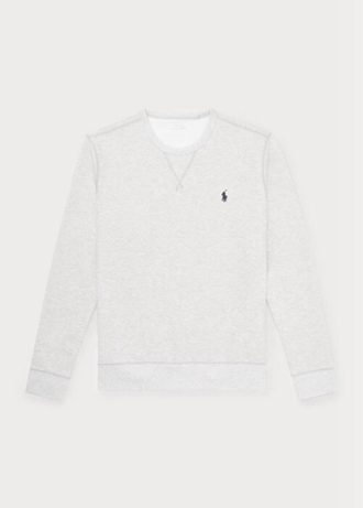 Sweat-shirt gris en maille double pour homme Ralph Lauren