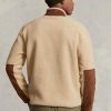 Sweat-shirt hybride Ralph Lauren marron à fermeture éclair quart de tour pour homme