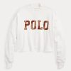 Sweat-shirts blancs à col montant et logo Ralph Lauren pour femme Sweat-shirts blancs à col montant et logo Ralph Lauren pour femme