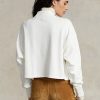Sweat-shirts blancs à col montant et logo Ralph Lauren pour femme Sweat-shirts blancs à col montant et logo Ralph Lauren pour femme