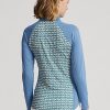 Sweat-shirts bleus à fermeture éclair quart de tour en jersey imprimé Ralph Lauren pour femme Sweat-shirts bleus à fermeture éclair quart de tour en jersey imprimé Ralph Lauren pour femme