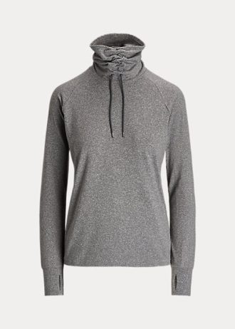 Sweat-shirts à col cheminée Ralph Lauren gris foncé pour femme