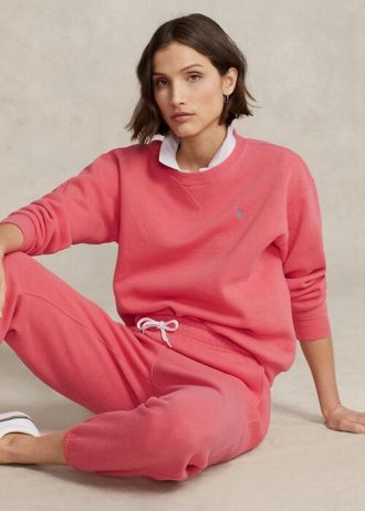 Sweat-shirts à col ras du cou en polaire Ralph Lauren pour femme Rose
