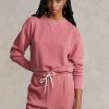 Sweat-shirts à col rond en coton biologique rose Ralph Lauren pour femme Sweat-shirts à col rond en coton biologique rose Ralph Lauren pour femme