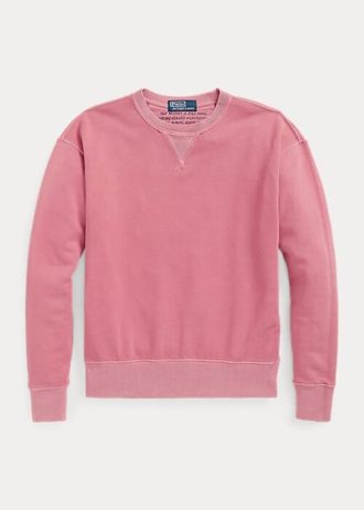 Sweat-shirts à col rond en coton biologique rose Ralph Lauren pour femme