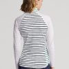 Sweat-shirts en jersey extensible rayé Ralph Lauren blanc/bleu marine/rose pour femme Sweat-shirts en jersey extensible rayé Ralph Lauren blanc/bleu marine/rose pour femme