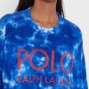 Sweat-shirts en maille à col ras du cou bleus Ralph Lauren pour femmes Sweat-shirts en maille à col ras du cou bleus Ralph Lauren pour femmes