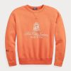 Sweat-shirts en molleton orange à logo graphique Ralph Lauren pour femmes Sweat-shirts en molleton orange à logo graphique Ralph Lauren pour femmes