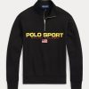 Sweat-shirts en molleton Polo Sport Ralph Lauren noirs pour femmes