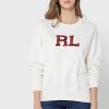Sweat-shirts graphiques en maille beige Ralph Lauren pour femme Sweat-shirts graphiques en maille beige Ralph Lauren pour femme