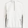 Sweat-shirts hybrides Ralph Lauren blancs/gris à fermeture éclair quart de tour pour femme Sweat-shirts hybrides Ralph Lauren blancs/gris à fermeture éclair quart de tour pour femme