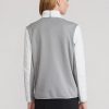 Sweat-shirts hybrides Ralph Lauren blancs/gris à fermeture éclair quart de tour pour femme Sweat-shirts hybrides Ralph Lauren blancs/gris à fermeture éclair quart de tour pour femme