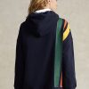 Sweat-shirts à logo en polaire rayée bleu marine Ralph Lauren pour femme Sweat-shirts à logo en polaire rayée bleu marine Ralph Lauren pour femme