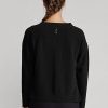 Sweat-shirts noirs à col en V en jersey Ralph Lauren pour femmes