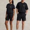 Sweat-shirts noirs à manches courtes Polo Sport Ralph Lauren pour femmes