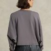 Sweat-shirts oversize en molleton extensible gris foncé Ralph Lauren pour femme Sweat-shirts oversize en molleton extensible gris foncé Ralph Lauren pour femme