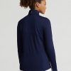 Sweat-shirts Ralph Lauren bleu marine à fermeture éclair quart de tour pour femme Sweat-shirts Ralph Lauren bleu marine à fermeture éclair quart de tour pour femme