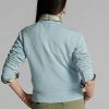 Sweat-shirts ras du cou bleus en molleton avec logo Ralph Lauren pour femme Sweat-shirts ras du cou bleus en molleton avec logo Ralph Lauren pour femme