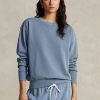 Sweat-shirts ras du cou en coton biologique bleu Ralph Lauren pour femme Sweat-shirts ras du cou en coton biologique bleu Ralph Lauren pour femme