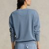 Sweat-shirts ras du cou en coton biologique bleu Ralph Lauren pour femme Sweat-shirts ras du cou en coton biologique bleu Ralph Lauren pour femme
