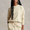 Sweat-shirts ras du cou en coton biologique jaune clair Ralph Lauren pour femme Sweat-shirts ras du cou en coton biologique jaune clair Ralph Lauren pour femme