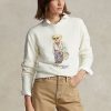 Sweat-shirts ras du cou en polaire Polo Bear Ralph Lauren crème pour femme Sweat-shirts ras du cou en polaire Polo Bear Ralph Lauren crème pour femme