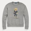 Sweat-shirts ras du cou en polaire Polo Bear Ralph Lauren gris foncé pour femme