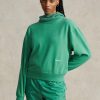 Sweat-shirts ras du cou en polaire vert Ralph Lauren pour femmes Sweat-shirts ras du cou en polaire vert Ralph Lauren pour femmes