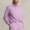 Sweat-shirts ras du cou en polaire violet Ralph Lauren pour femmes