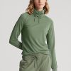 Sweat-shirts verts à col cheminée Ralph Lauren pour femmes Sweat-shirts verts à col cheminée Ralph Lauren pour femmes
